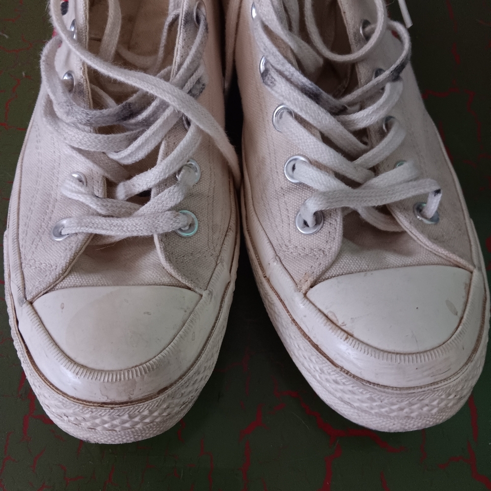 Converse Play Comme Des Garcons High Top White Shoes M9 W11‎ - Picture 3 of 7